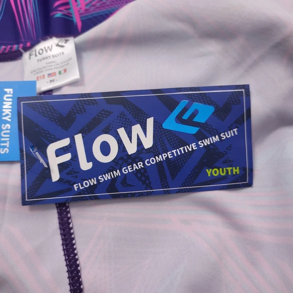 Flow Funky Suits Competitive Swimsuit Youth Size 20‎ New